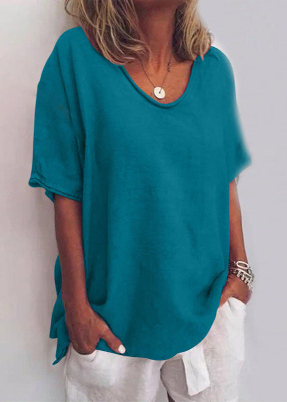 BLOUSE À COL ROND POUR FEMMES