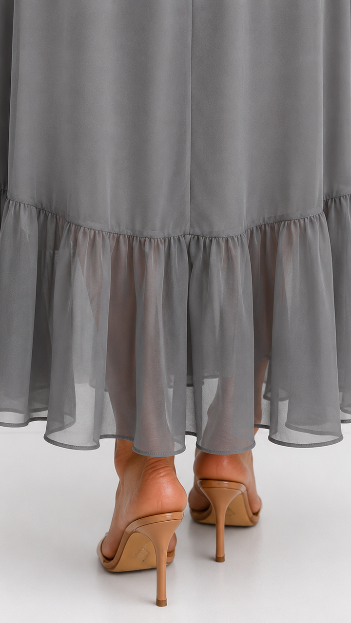 ROBE EN CHIFFON À ENVELOPPER POUR FEMMES