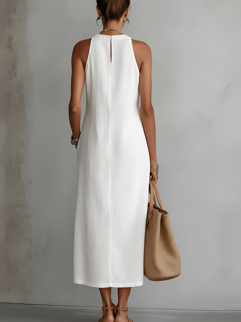 ROBE MIDI SANS MANCHES CHIC POUR FEMMES
