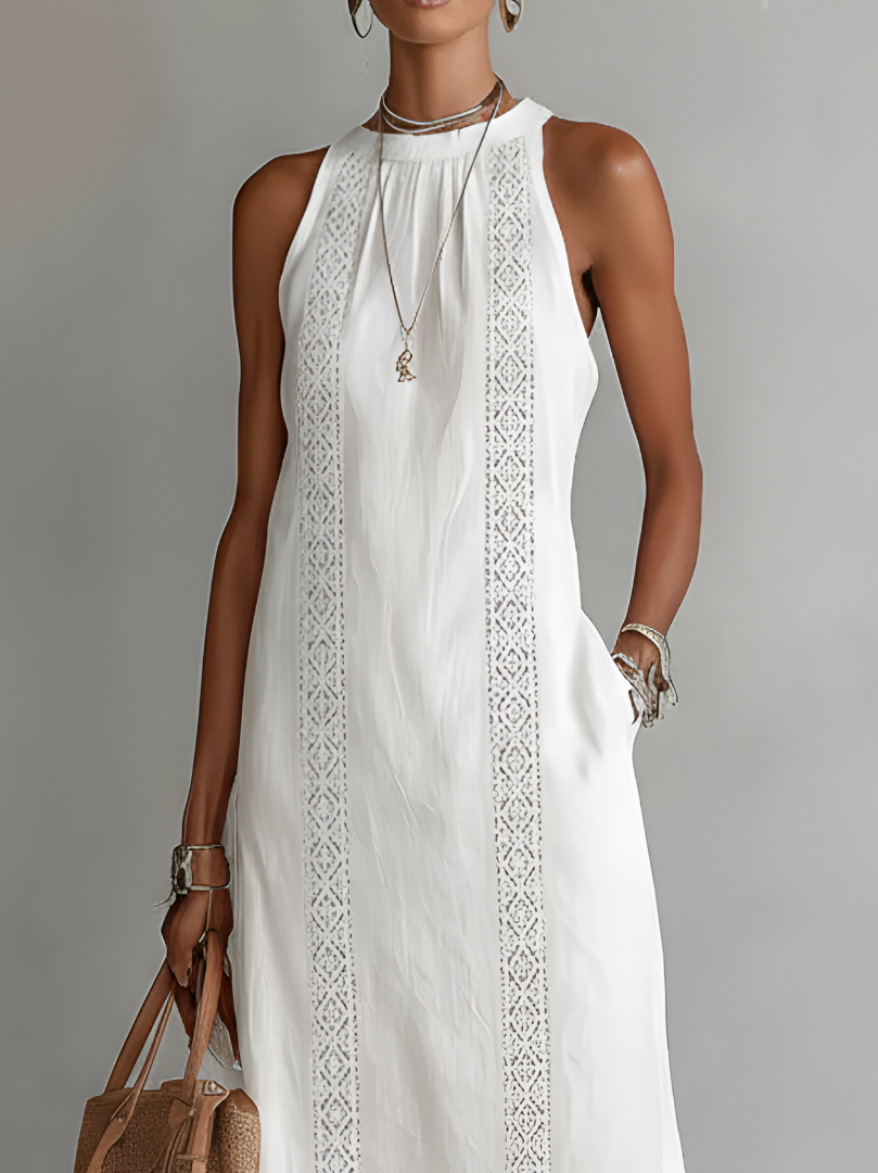 ROBE MIDI SANS MANCHES CHIC POUR FEMMES