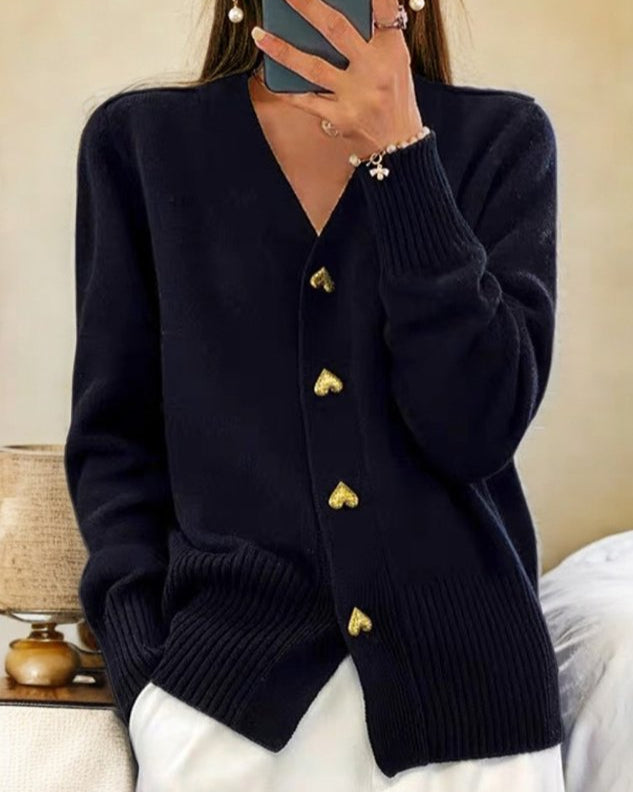 GILET À BOUTON EN FORME DE CŒUR POUR FEMMES