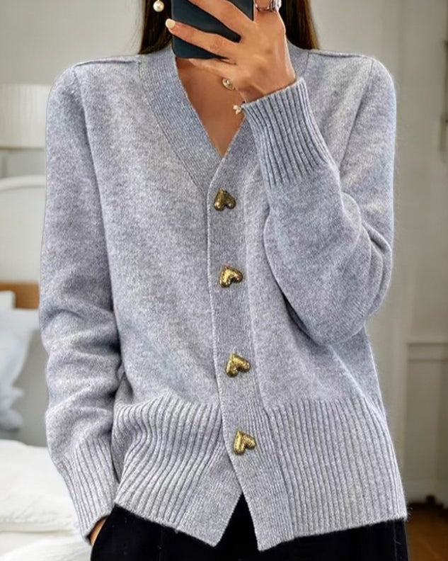 GILET À BOUTON EN FORME DE CŒUR POUR FEMMES