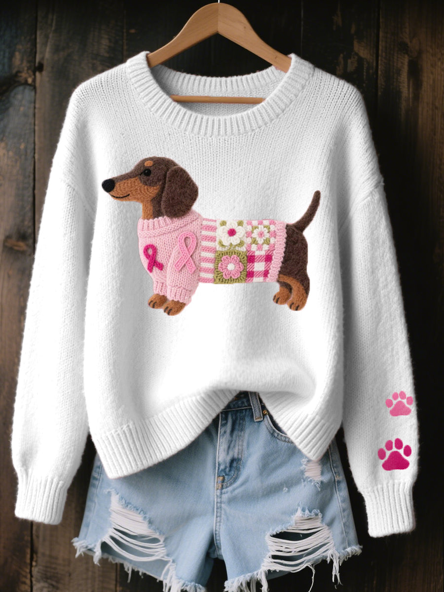 PULL EN MAILLE TECKEL POUR FEMMES