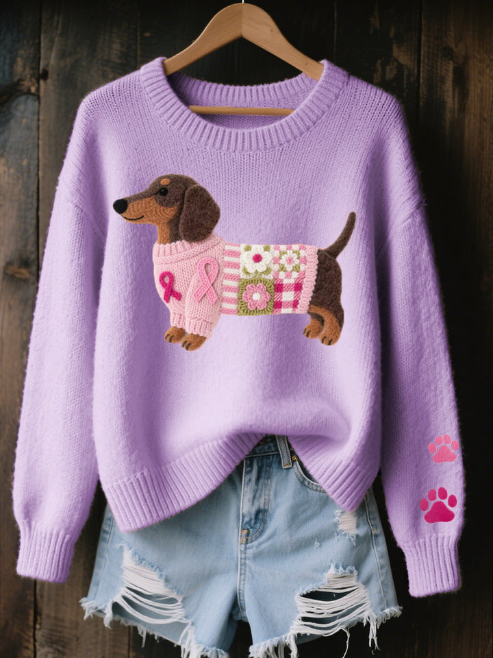 PULL EN MAILLE TECKEL POUR FEMMES