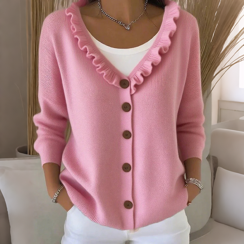 GILET À COL VOLANTÉ POUR FEMMES
