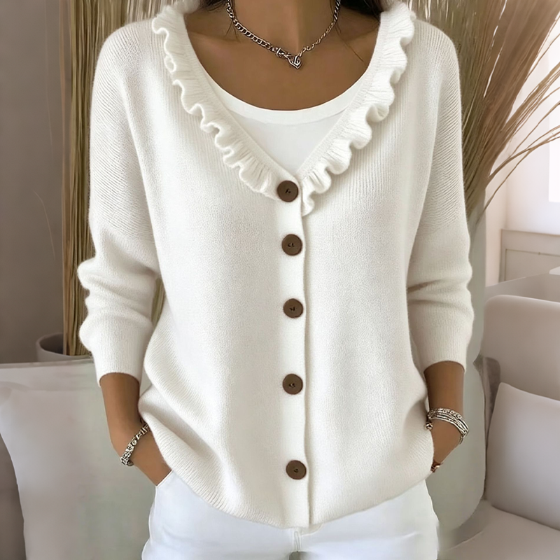 GILET À COL VOLANTÉ POUR FEMMES