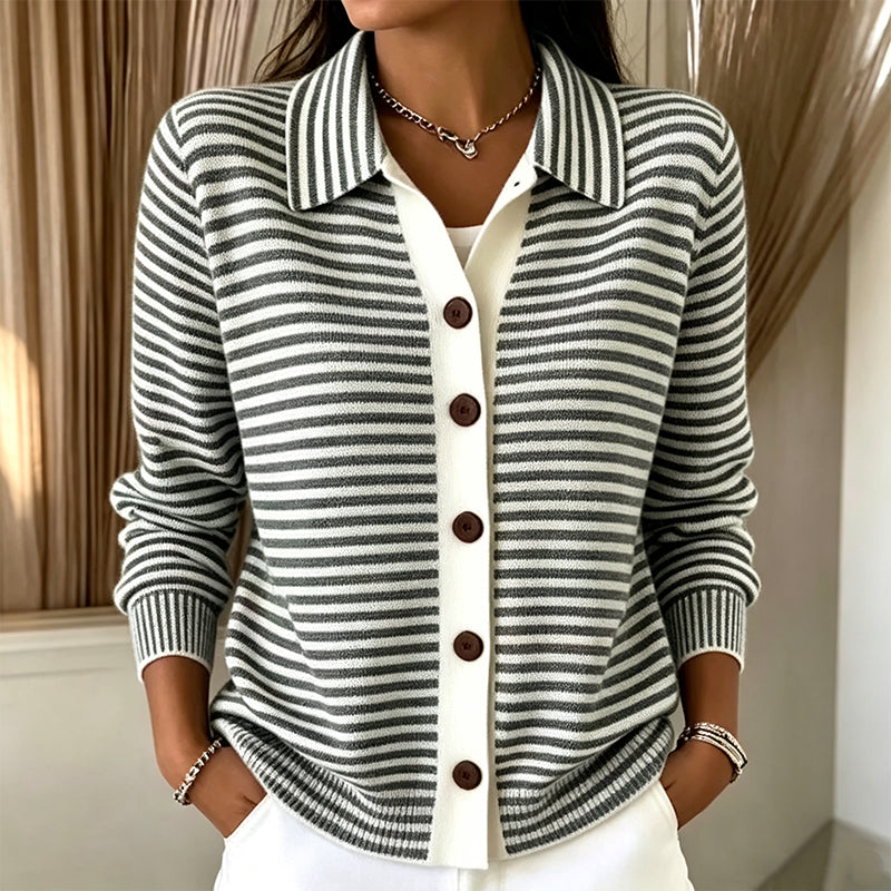 GILET RAYÉ POUR FEMMES