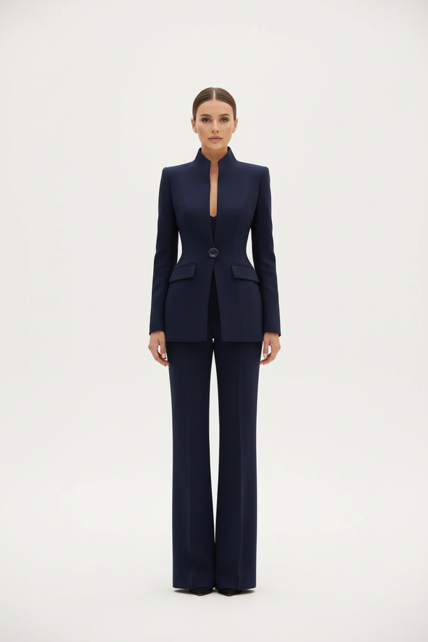 ENSEMBLE DE COSTUME FORMEL CHIC EN DEUX PIÈCES POUR FEMMES