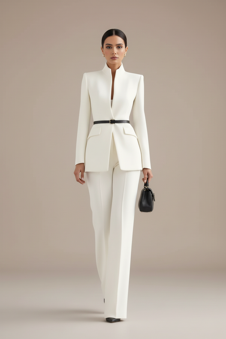 ENSEMBLE DE COSTUME FORMEL CHIC EN DEUX PIÈCES POUR FEMMES