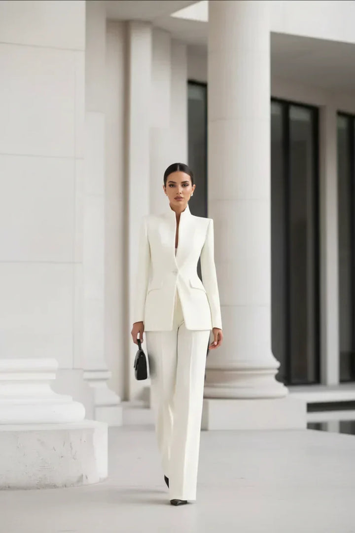 ENSEMBLE DE COSTUME FORMEL CHIC EN DEUX PIÈCES POUR FEMMES