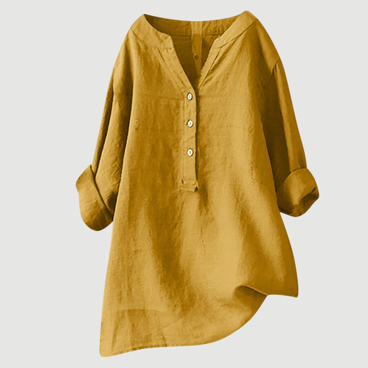 BLOUSE EN MÉLANGE DE LIN POUR FEMMES