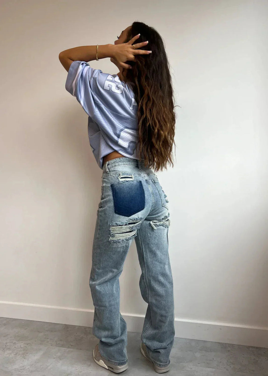 JEANS DÉCHIRÉS ANCIENNE POUR FEMMES