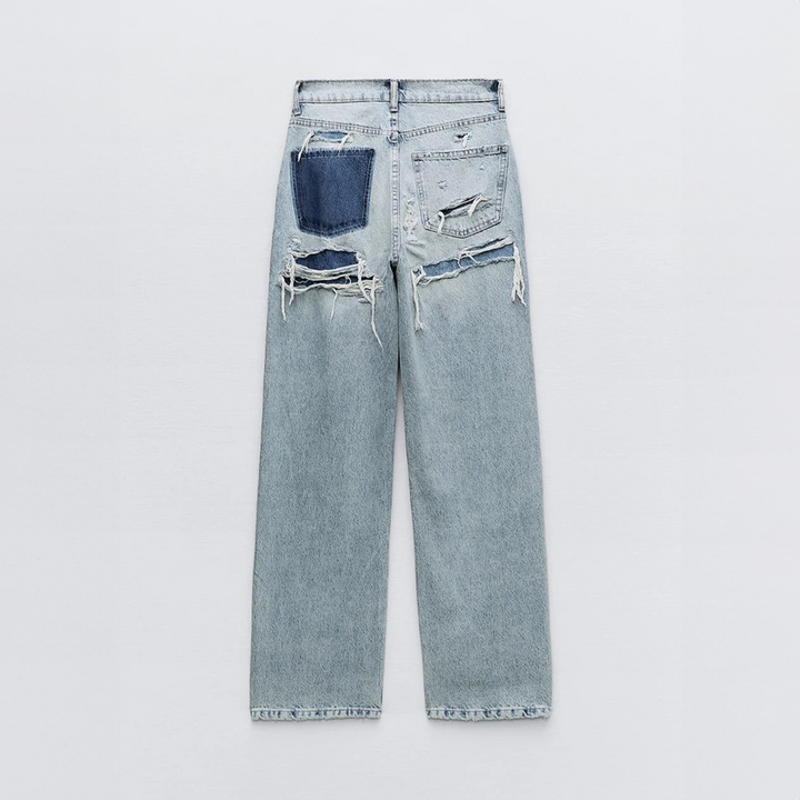 JEANS DÉCHIRÉS ANCIENNE POUR FEMMES