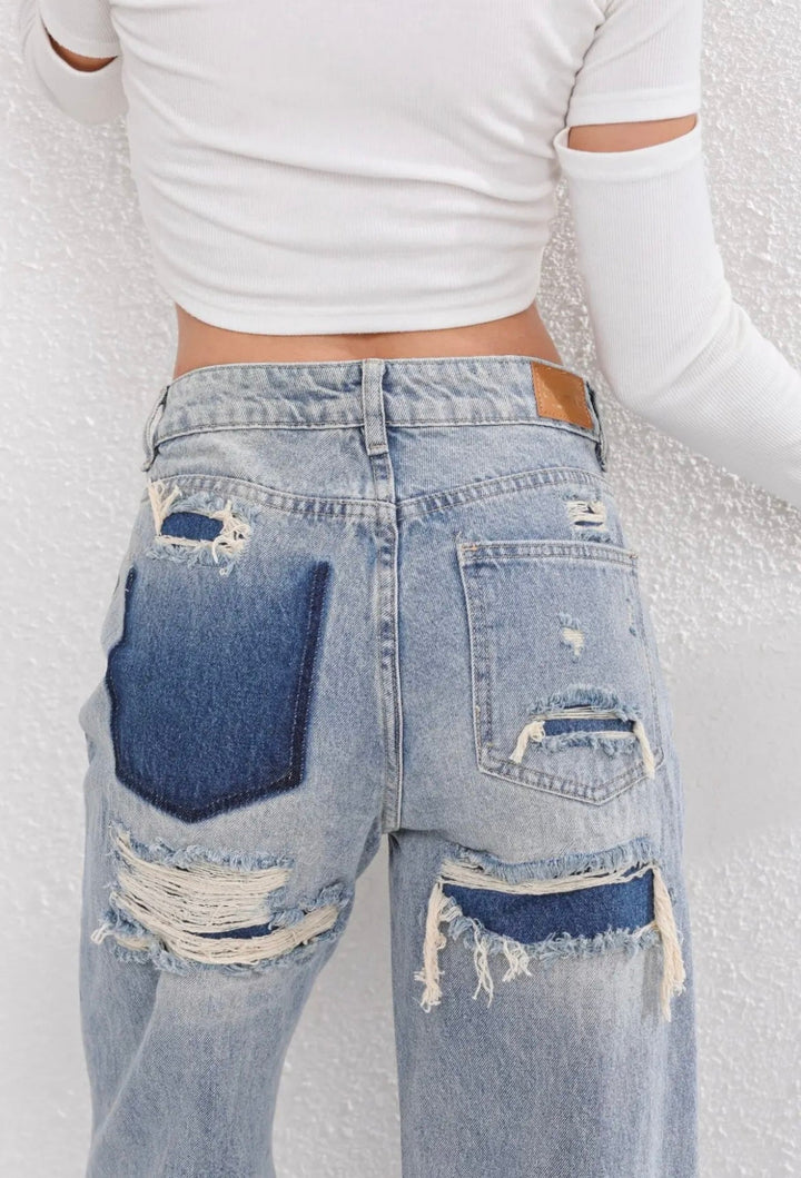 JEANS DÉCHIRÉS ANCIENNE POUR FEMMES