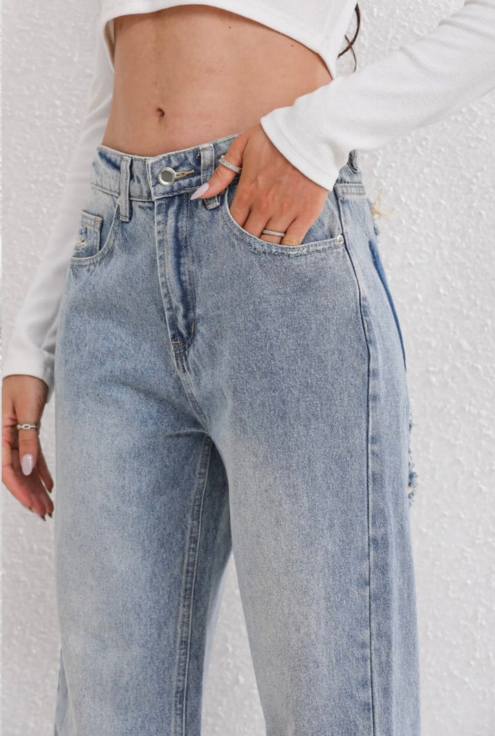 JEANS DÉCHIRÉS ANCIENNE POUR FEMMES